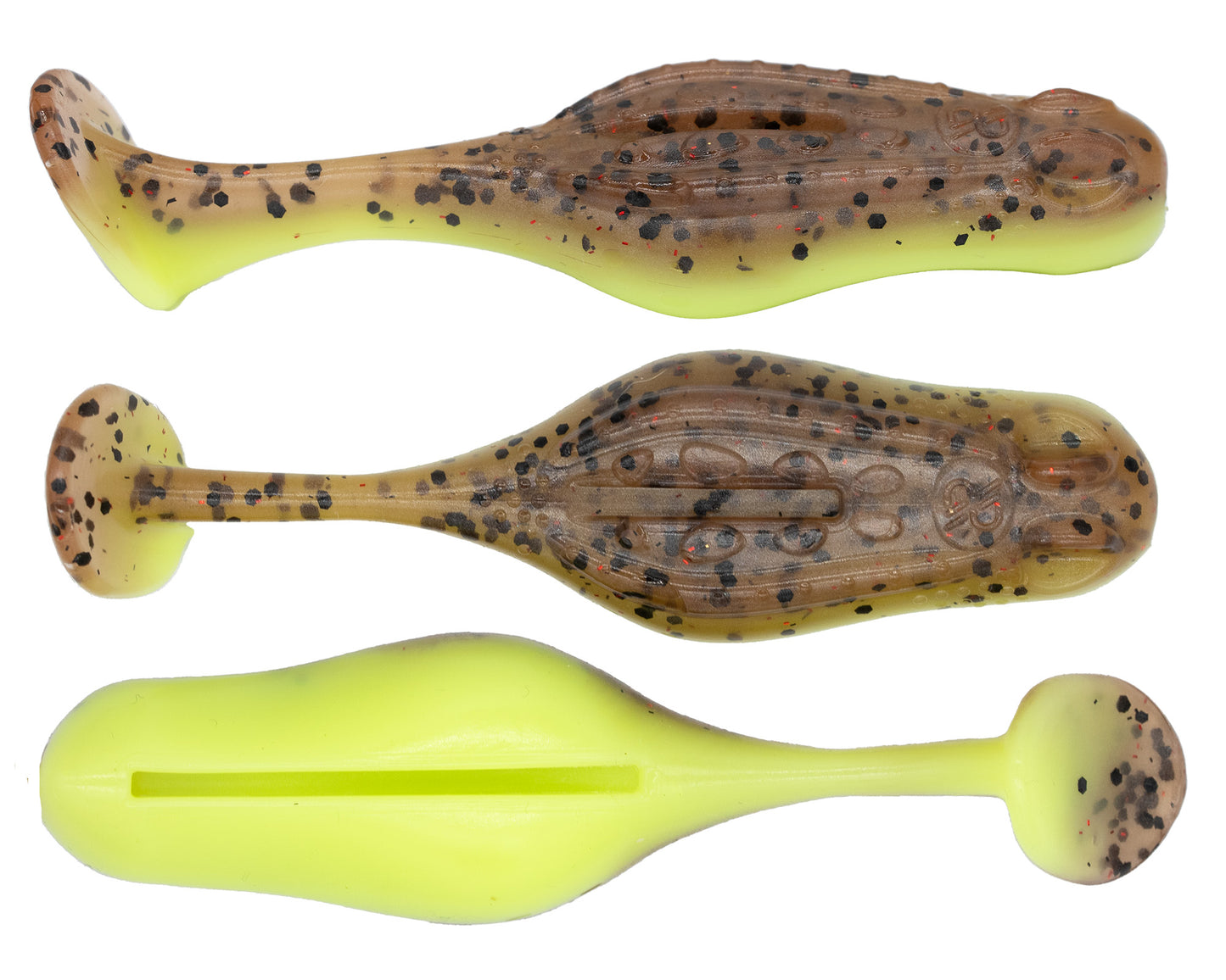 Li'l Polly Top-Water Frog; 7.5cm (3.0"), 7.6g, 3 pieces with free #2/0 hook. Snakehead, Bass