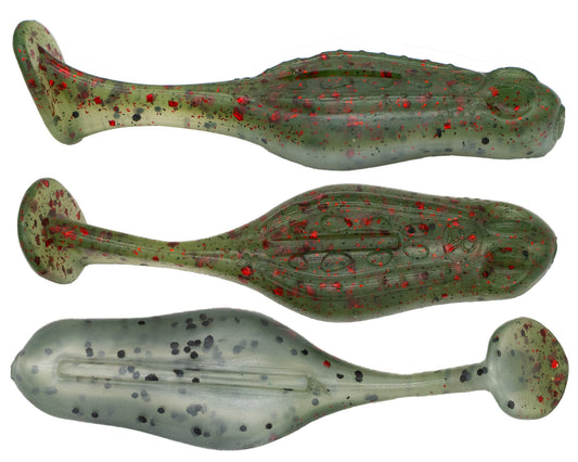 Li'l Polly Top-Water Frog; 7.5cm (3.0"), 7.6g, 3 pieces with free #2/0 hook. Snakehead, Bass