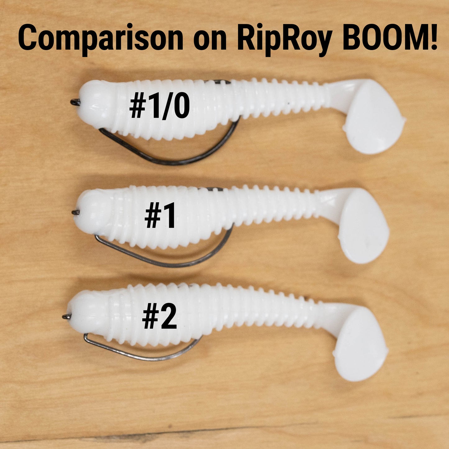 RipRoy Extra Wide Gap (EWG) Hooks for Soft Plastic Baits, 5 hooks/pack