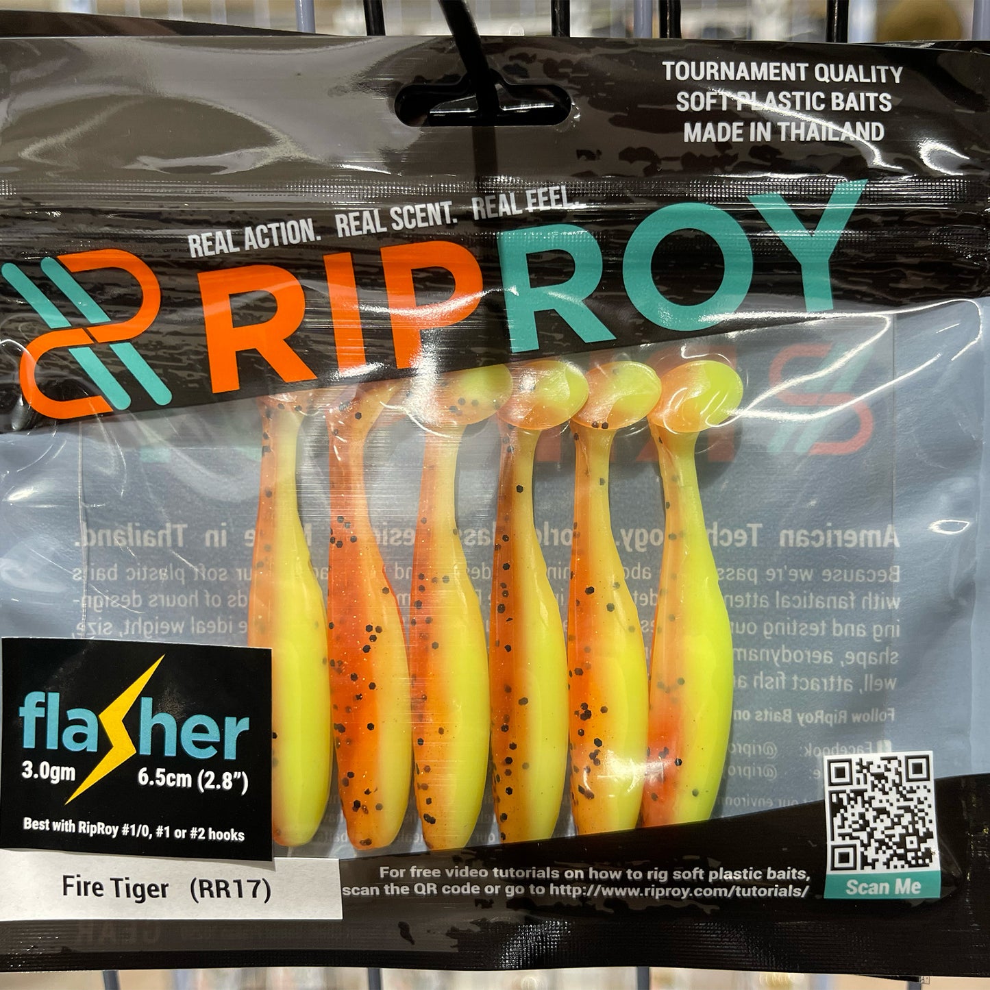 Flasher 6.5cm (2.8") 3.0gm (6 ตัว) Swimbait เหยื่อยาง ปลาช่อน ปลากะพง ปลากระสูบ Texas Rig เหยื่อปลอม 