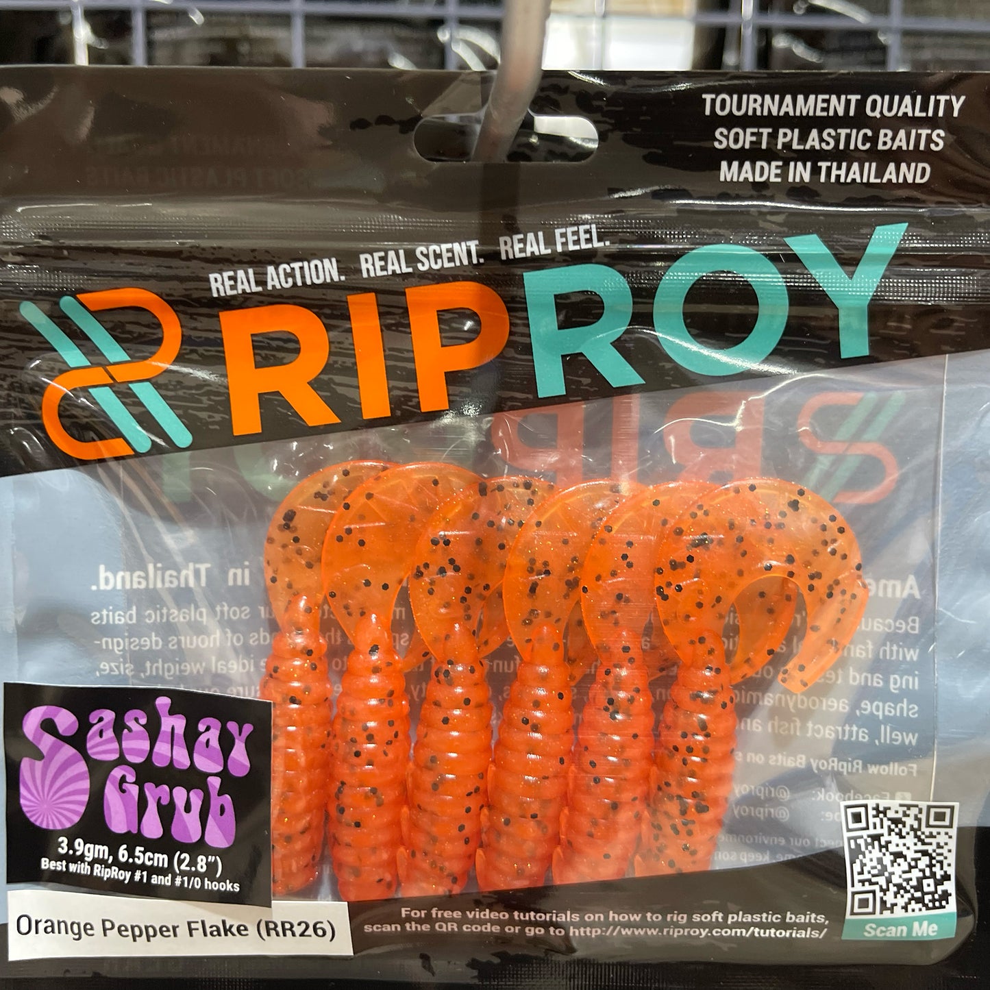RipRoy Sashay 2.8" 3.8g Single-Tail Grub (6 pieces)