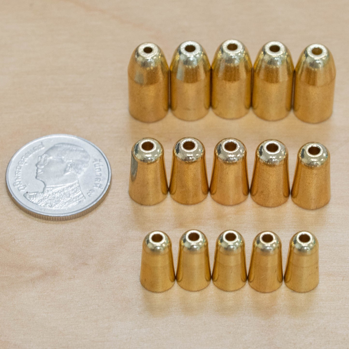 RipRoy Brass Weights for Texas Rig; 2gm, 3gm, 5gm, 5 weights per pack