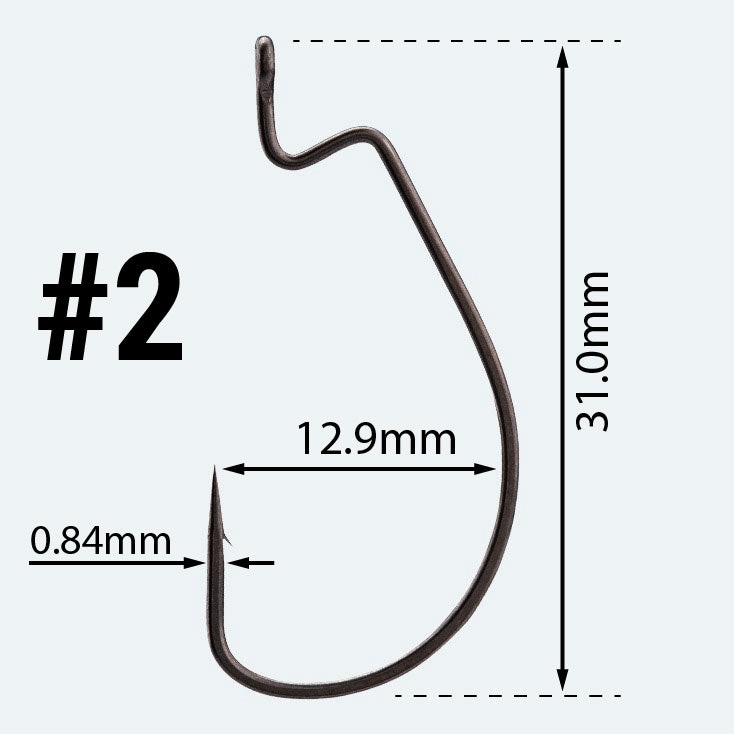 RipRoy Extra Wide Gap (EWG) Hooks for Soft Plastic Baits, 5 hooks/pack